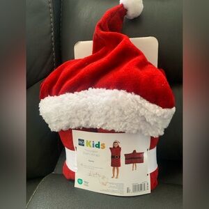 Red Hooded Santa Hooded Bath Wrap for Kids